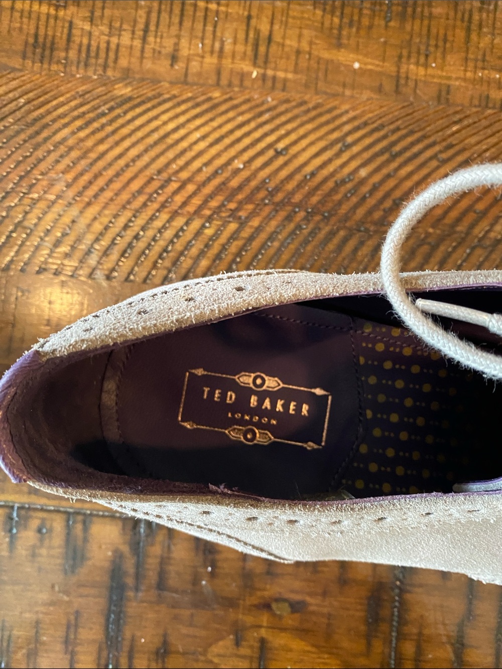 Ted Baker Men’s Suede Loafers in Light Gray - size 12 US